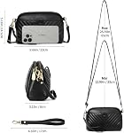 GAEKEAO Small Crossbody Bags for Women Leather Shoulder Purse Cross Body Bag Handbag with Wristlet Top Zipper