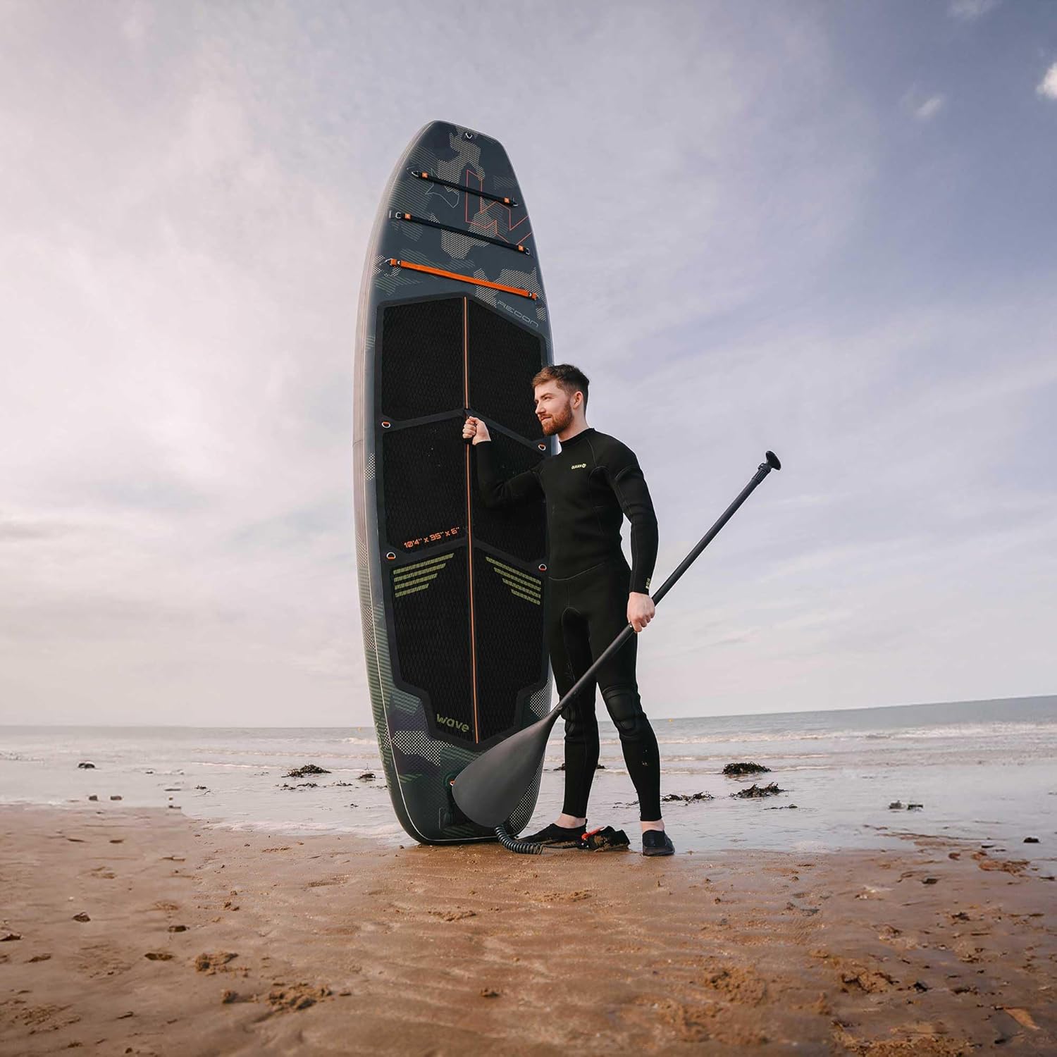 Wave Recon 3.0 Inflatable Stand Up Paddleboard | Premium SUP with Anti-Air Leaking Design, Non-Slip Deck, and Complete Accessories | 10'4ft