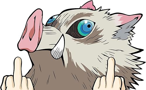 Paquete de 2 calcomanías de vinilo para mujer, hombre, camioneta, motocicleta, portátil, impermeable, anime, ventana, cajuela, parachoques,