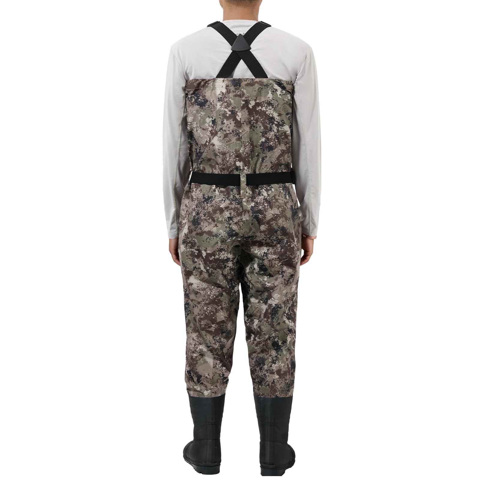 BASSDASH FW11 Herren Wathose für Fliegenfischen, Jagd, leicht, atmungsaktiv, Schwarz