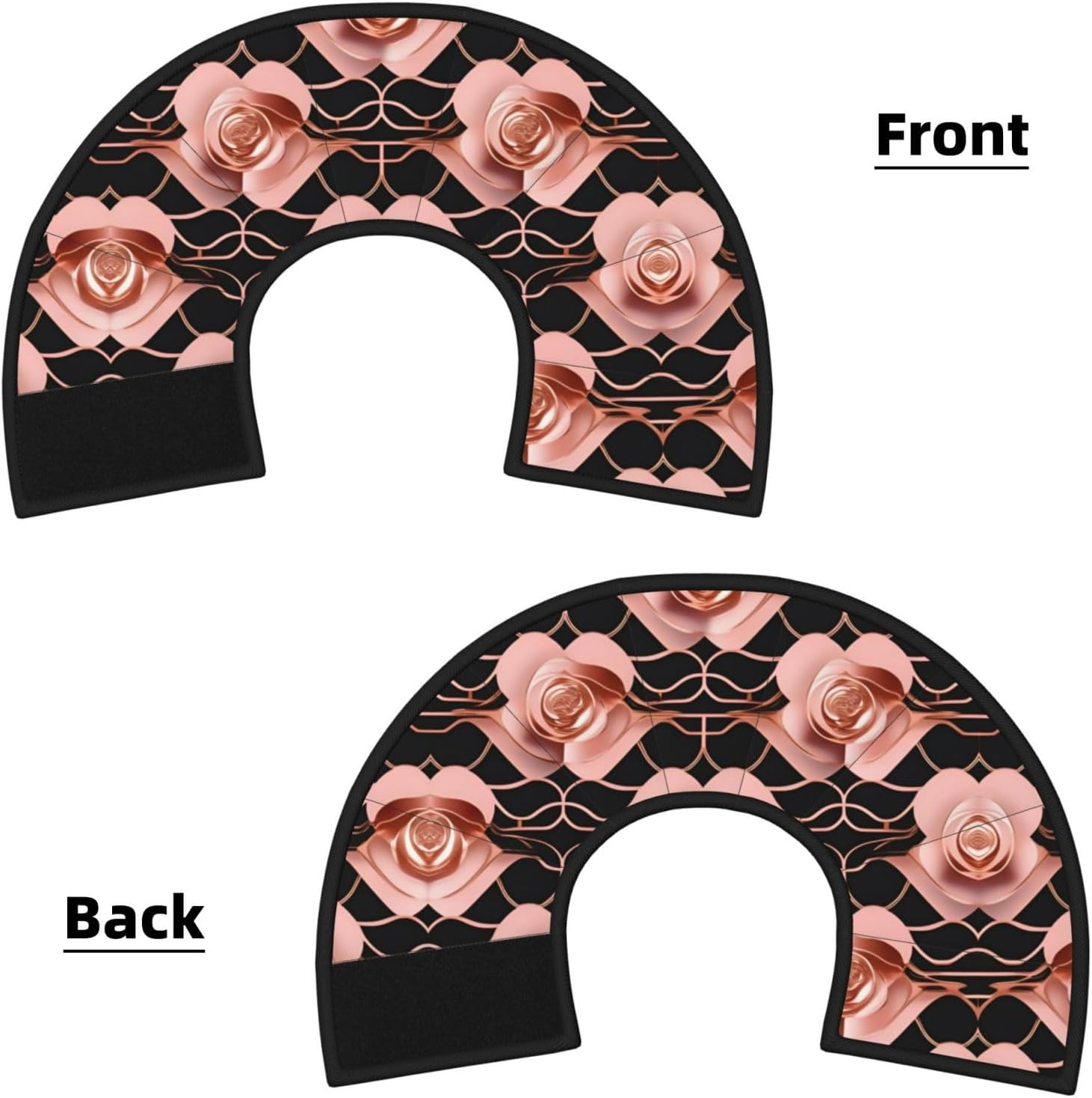 Rose Gold Pattern Backgrounds Print Cat Cone Collar, Adjustable Elizabethan Collar, Soft Dog Recovery Collars, for Small Large Cats