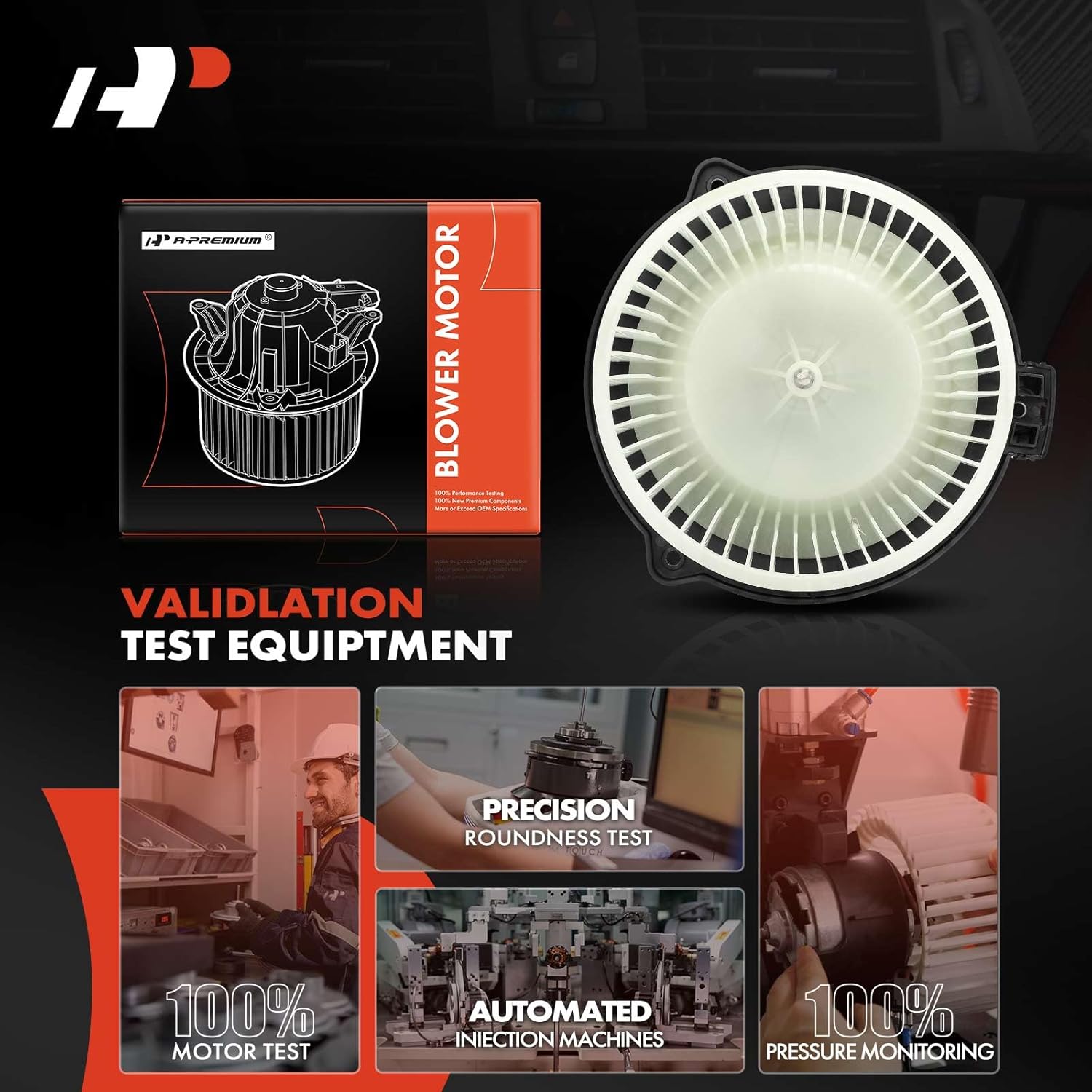 A-Premium HVAC Heater Blower Motor Assembly Compatible with Mitsubishi Eclipse 2006-2007, Endeavor 2008-2008/2010-2011, Galant 2008-2012, Front Side