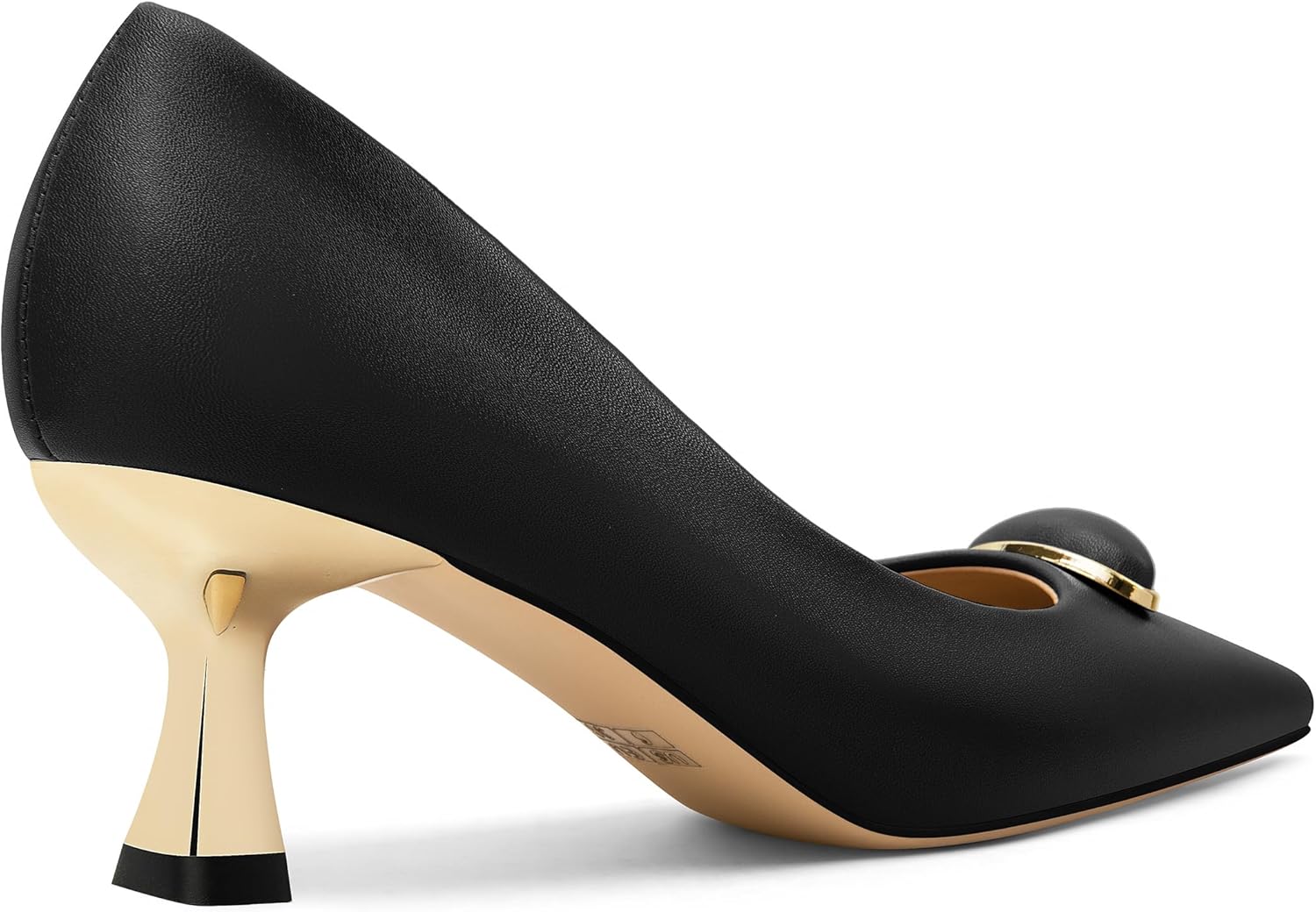 Women's Pumps Kitten Heels for Women Square Toe Low Heel Heels Closed Toe Patent Slip On Pumps Womens Work Dress Office Wedding Party Shoes 2 Inch - Image 5