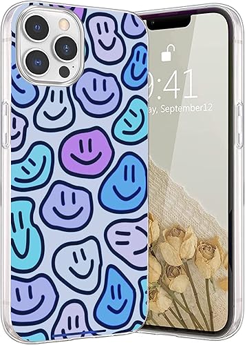 Miniatura 10 de Funda compatible con iPhone 14 Pro Max, bonita y colorida cara sonriente retro, elegante, duradera, protección de cuerpo completo, funda de TPU de