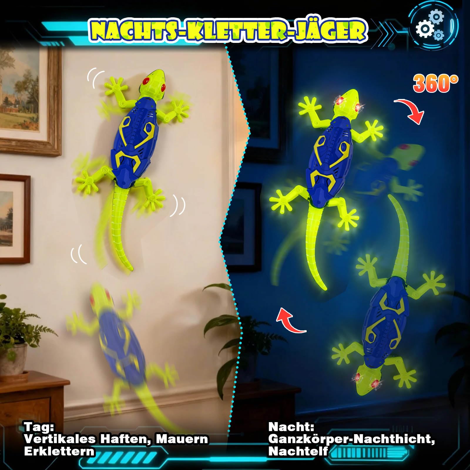 Njidher Gecko Radiografisch bestuurbare Gecko op afstand