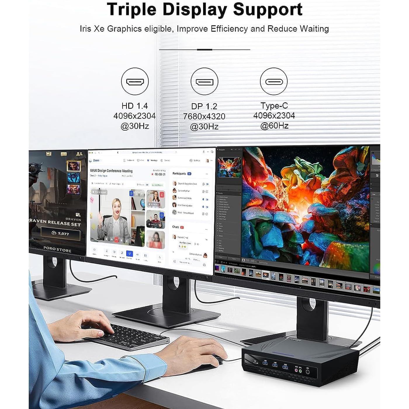 Mini PC i7 1280P Windows 11, Mini Computador 64GB DDR5 RAM 1TB