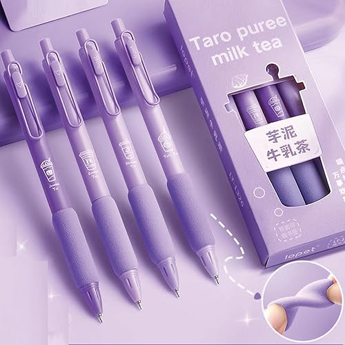 Miniatura 9 de MOZXIRZ 4 bolígrafos de tinta de gel, bolígrafos retráctiles, lindo bolígrafo de 0.020 in, suministros escolares de oficina para niñas, niños,