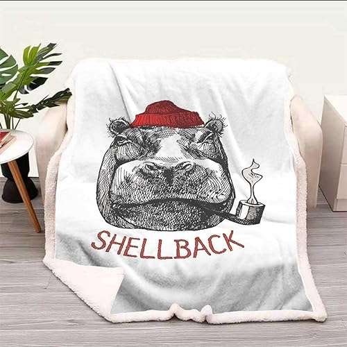 Animal Doodle Cobijas Calientes para Invierno - Cobijas de forro polar, acogedora decoración de habitación para Coquette, tamaño pequeño, 31.5 x 47