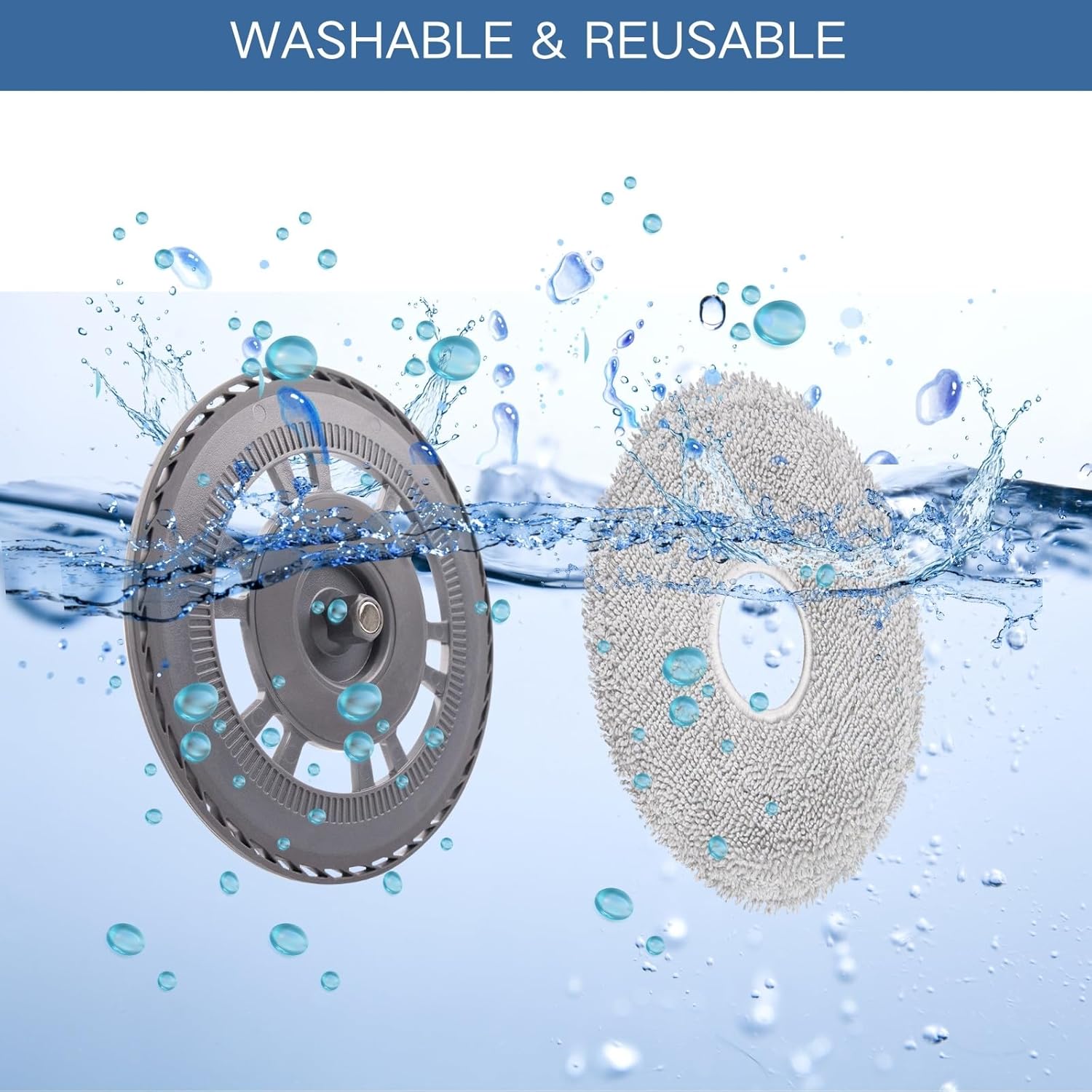 2 Mop pad Holders and 4 mop Pads,Replacement Accessories Compatible with Dreame X30 Ultra,X40 Ultra,X40 Master,L10s Pro Ultra Heat,L20 Ultra,L30 Ultra,L40 Ultra,MOVA P10 Pro Ultra,E30 Ultra