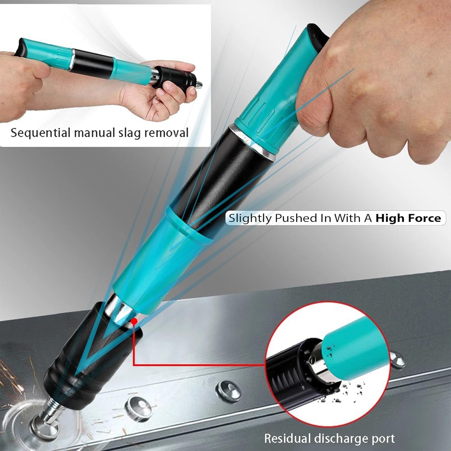 Manual Steel Nail Gun Tool 12 pcs Nails,Nail Gun Wall Fastening Tool for Cement Concrete Wall,Wood,Ceiling,Metal Portable Nail Shooting Machine with 5 Adjustable Speed Nail Wall Fixing Tool