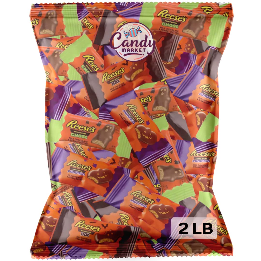 REESE'S Milk Chocolate Peanut Butter - Bulk Pack - (2 LB) By Candy Market (Pumpkins) : Grocery & Gourmet Food