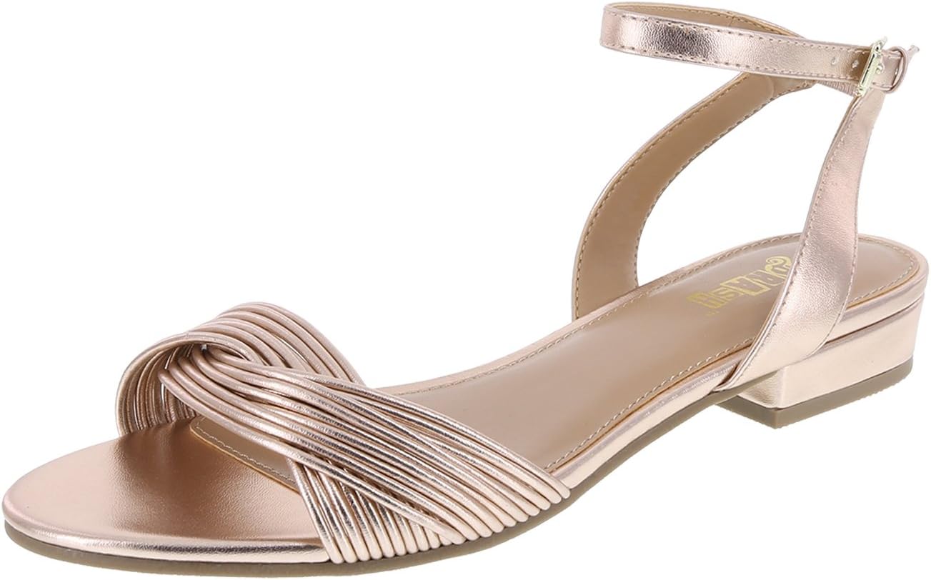 Brash Rose Gold Women's Swann Flat Sandal 5 Regular