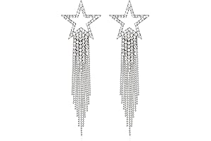 EVER FAITH Star Tassel Clip-on Earrings for the Most Dazzling Women