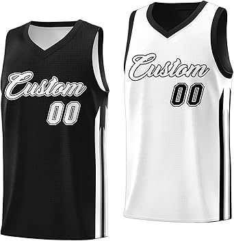 Custom Basketball Jersey - Reversible Sports Vest Add Any Team Name Number Personalized Jersey for Men/Youth