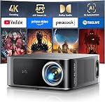 [4K Support/36W Dolby Audio/APPs] Smart-Projector-4K with WiFi6 and 2-Way Bluetooth, AI Auto Focus Projector, HDR10, TOPTRO X9 Outdoor Movie Proyector Compatible with Netflix/YouTube/Prime Video