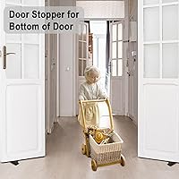 Vista 7 de Beieverluck Paquete de 24 topes de puerta para la parte inferior de la puerta, de goma, resistentes, apilables, para piso, pared, alfombras, puertas