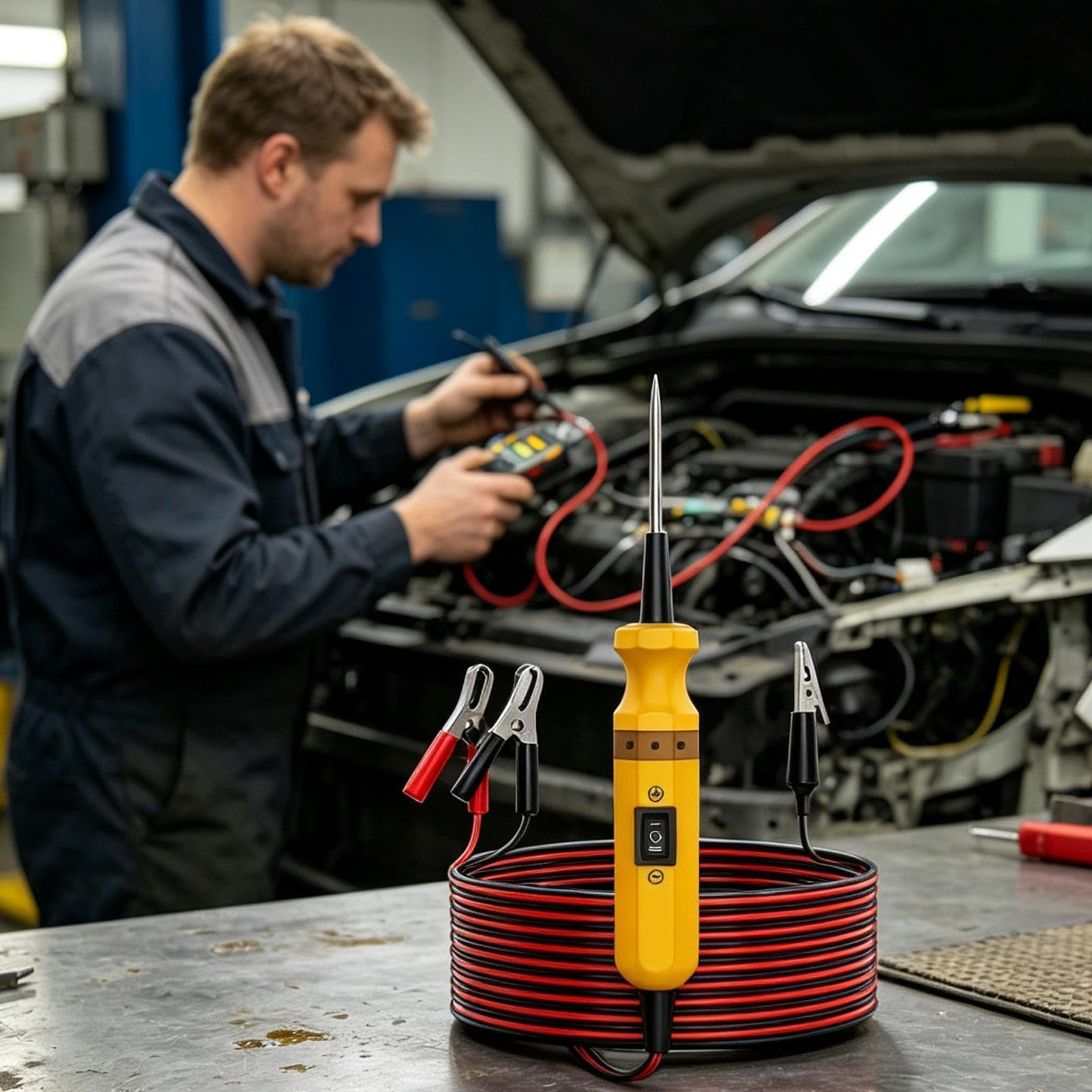 Tester per circuiti Multifunzione Di Precisione Universale Portatile | Tester A Sonda Per Circuiti Fusibili Auto Per Riparazioni Auto Soccorso Ispezioni Di Routine Camion E Veicoli
