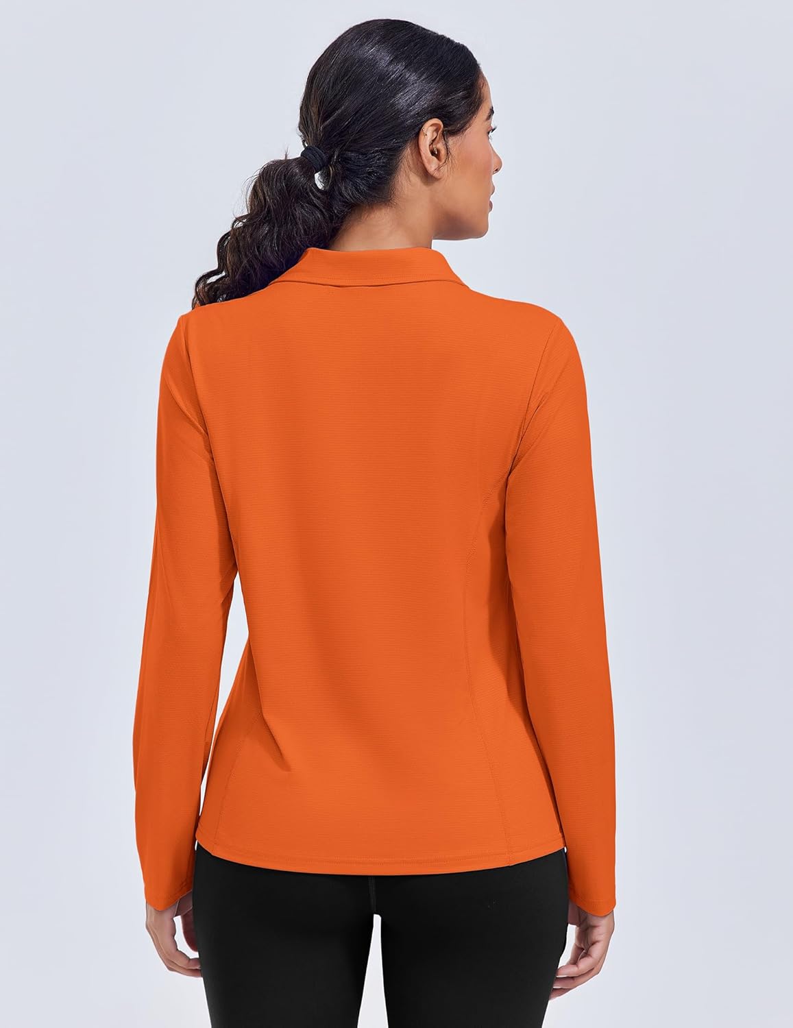 PINSPARK Long Sleeve Shirts for Women UPF 50+ Sun Shirt Workout Tops Quick Dry V Neck Athletic Running Hiking Golf Polo S-3XL - Image 2