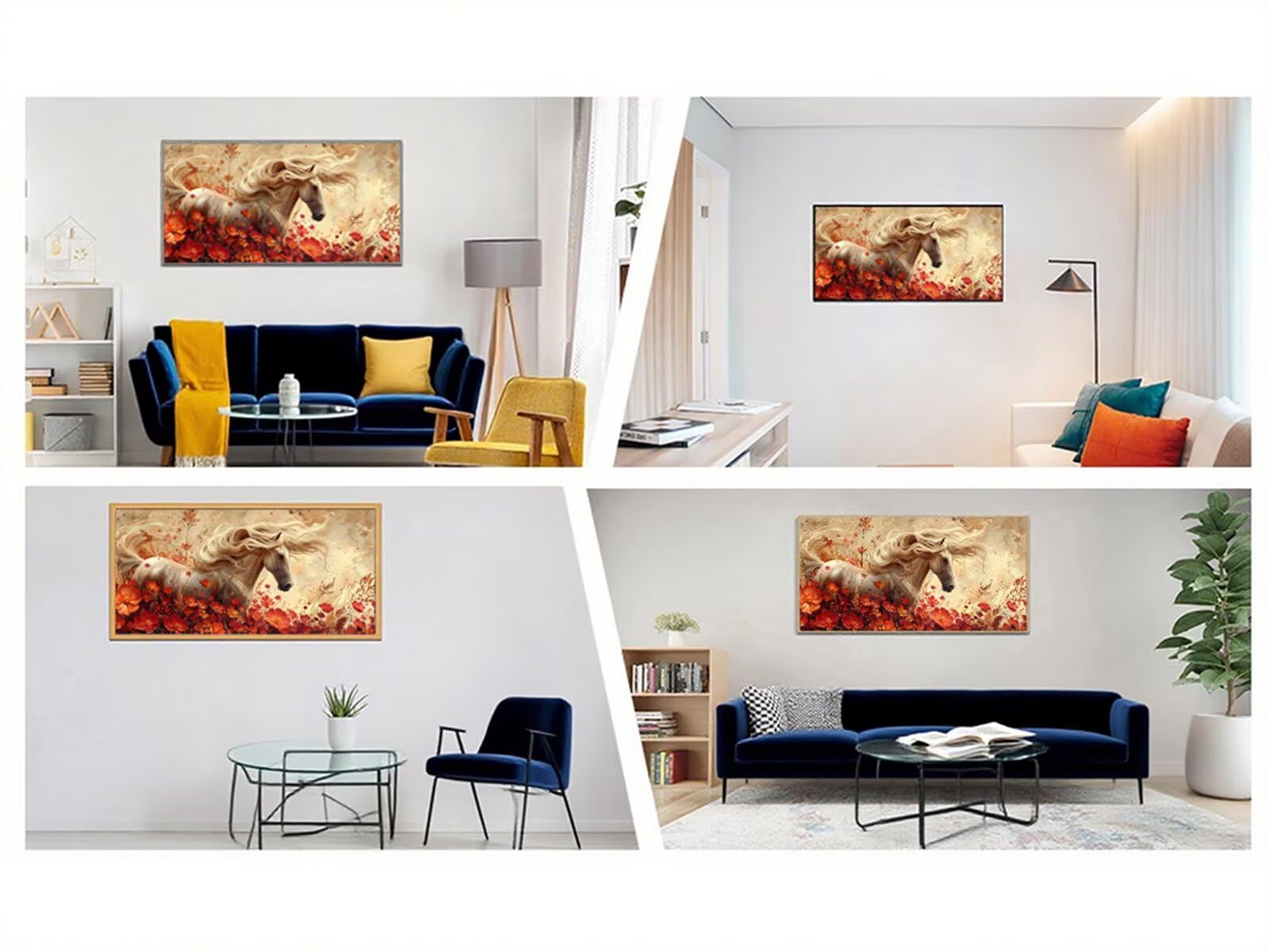 Zestawy do malowania diamentami z koniem i diamentami dla dorosłych, 5D Dimond Art Plant Gem Arts and Crafts Paintings, DIY, kryształ górski, haft krzyżykowy, malowanie według numerów, dzieci