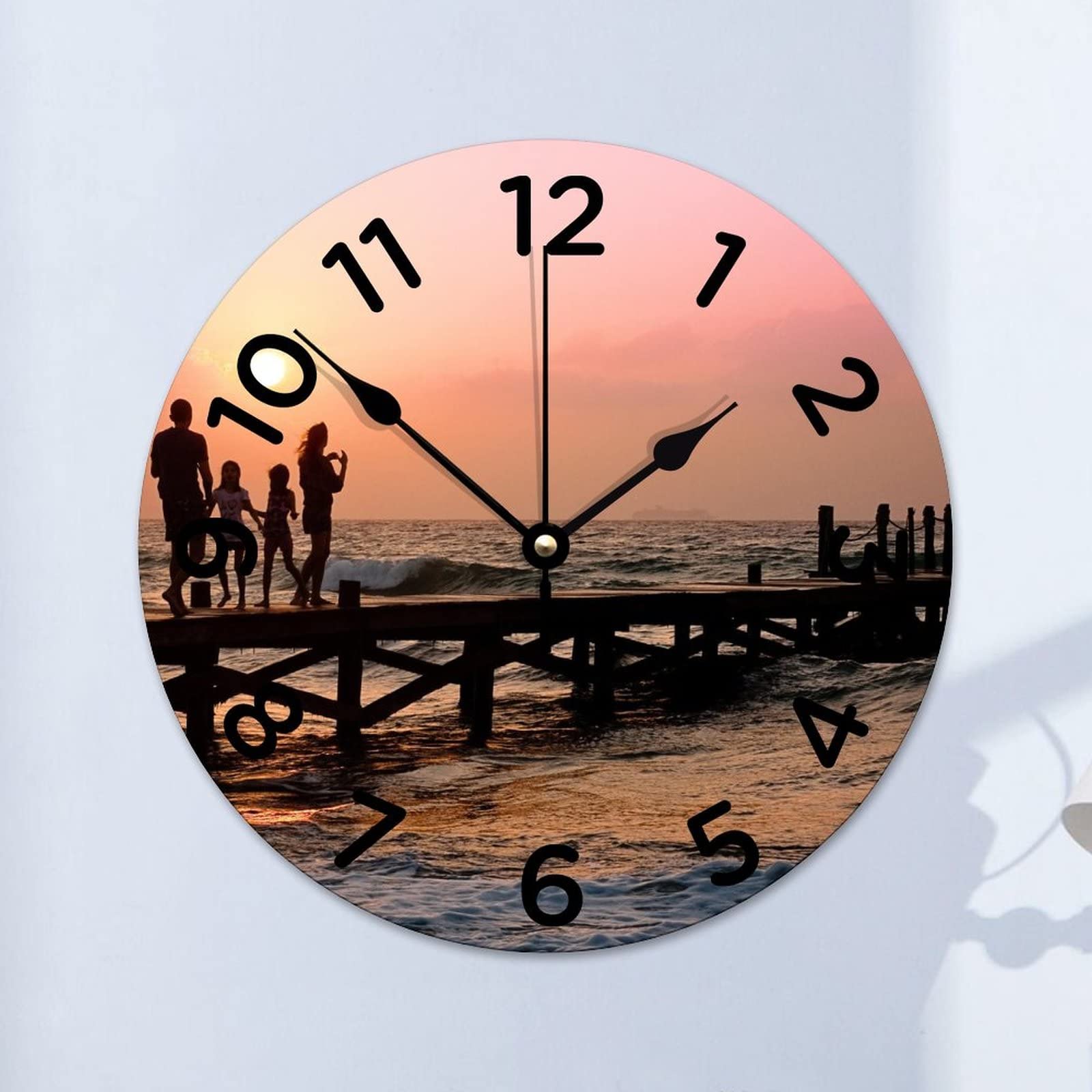 Horloge murale familiale silencieuse pour dormir sans bruit dans la chambre
