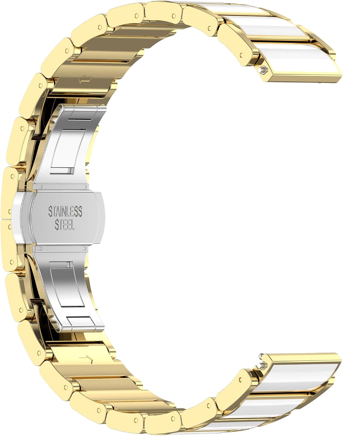 VeveXiao Wytrzymały metal z ceramicznym paskiem kompatybilny z Huawei Watch GT 5 Pro 42 mm GT 5 41 mm bransoletka 18 mm ceramiczny metalowy pasek zastępczy do Huawei Watch GT 4 41 mm damski pasek