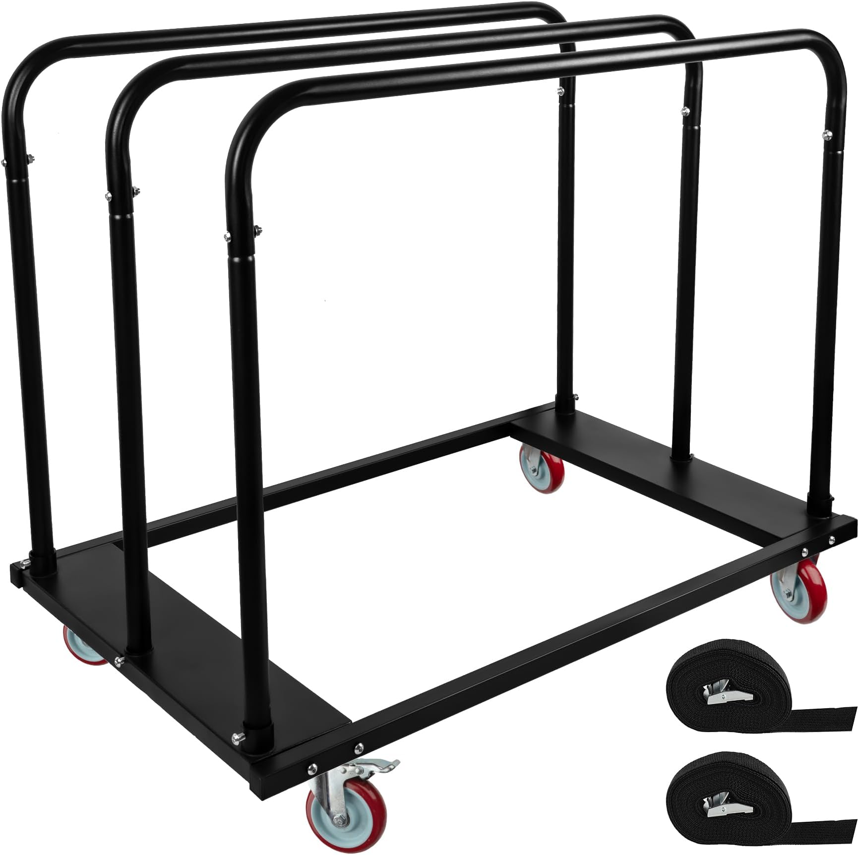 Steel Panel Truck, Drywall Cart w/ 5” PU Swivel Wheels, Heavy-Duty Panel Dolly Cart w/ 1800 LBS Capacity, for Handling Wall Panel/Lumber/Folding Table/Sheetrock, 45.6" L x 29" W x 39" H