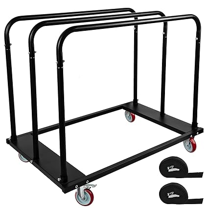 Eastrexon Steel Panel Truck, Heavy-Duty Drywall Cart w/ 5 PU Swivel Wheels, Panel Dolly Cart w/ 1800 LBS Capacity, for Handling Wall Panel/Lumber/Folding Table/Sheetrock 45.6