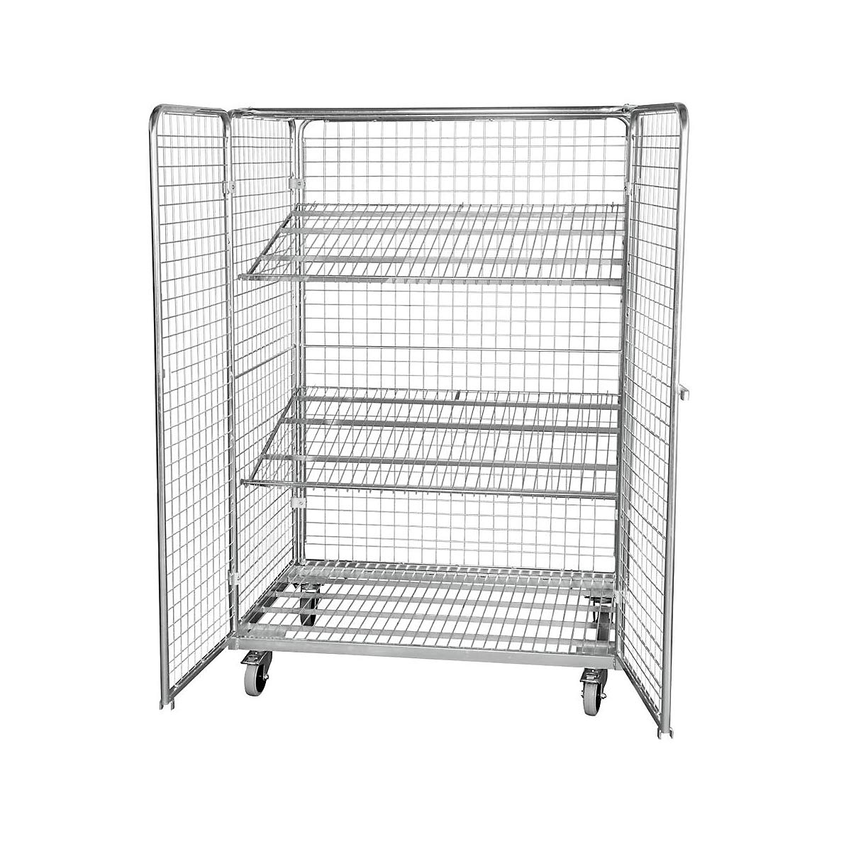 Roll-conteneur en acier, L x l 1200 x 800 mm, 2 portes