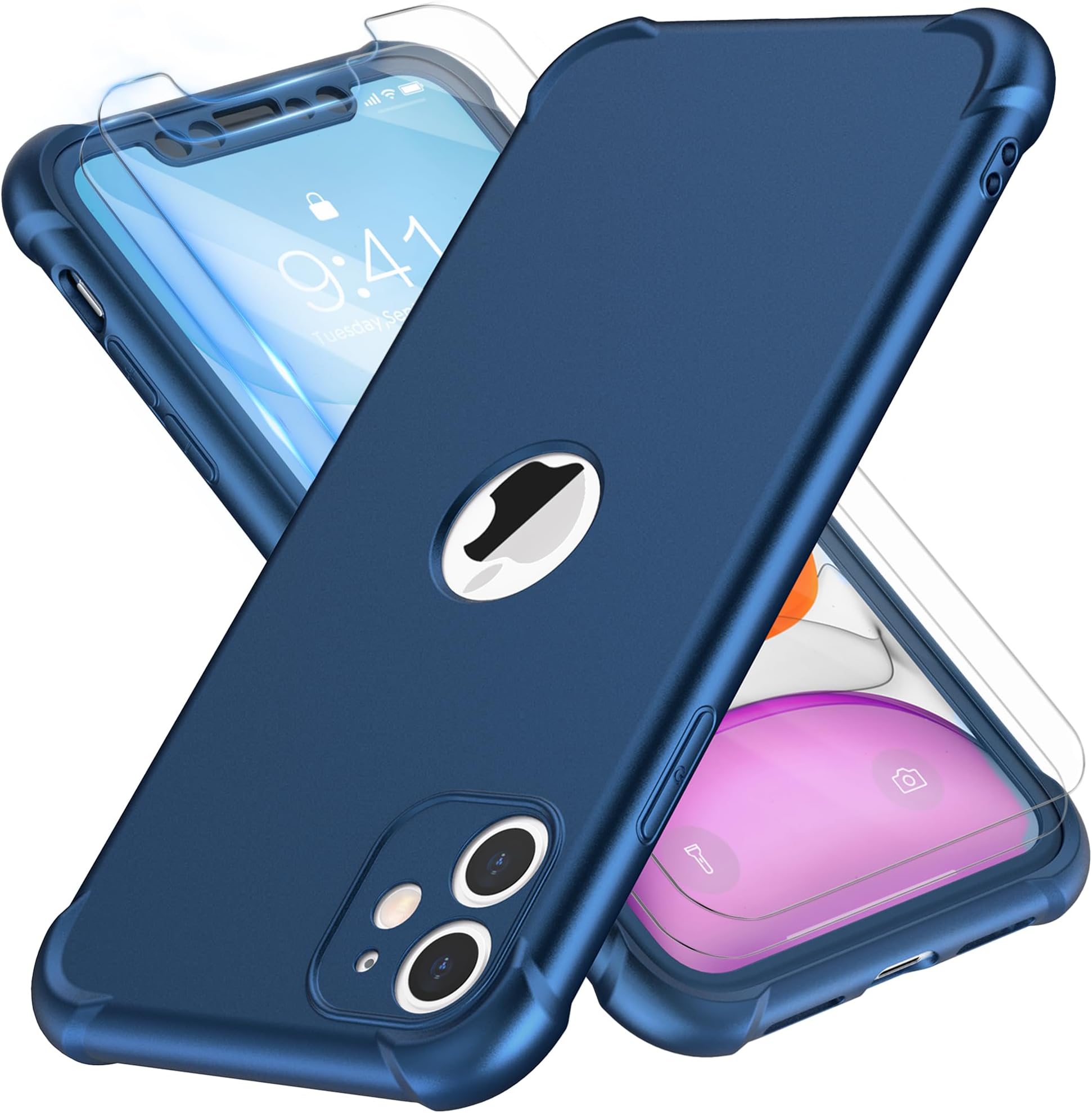 Coque Gel Fantaisie IPhone 12 / 12 Pro + 2 Protections écran Verre Trempé - Kit Complet Neuf