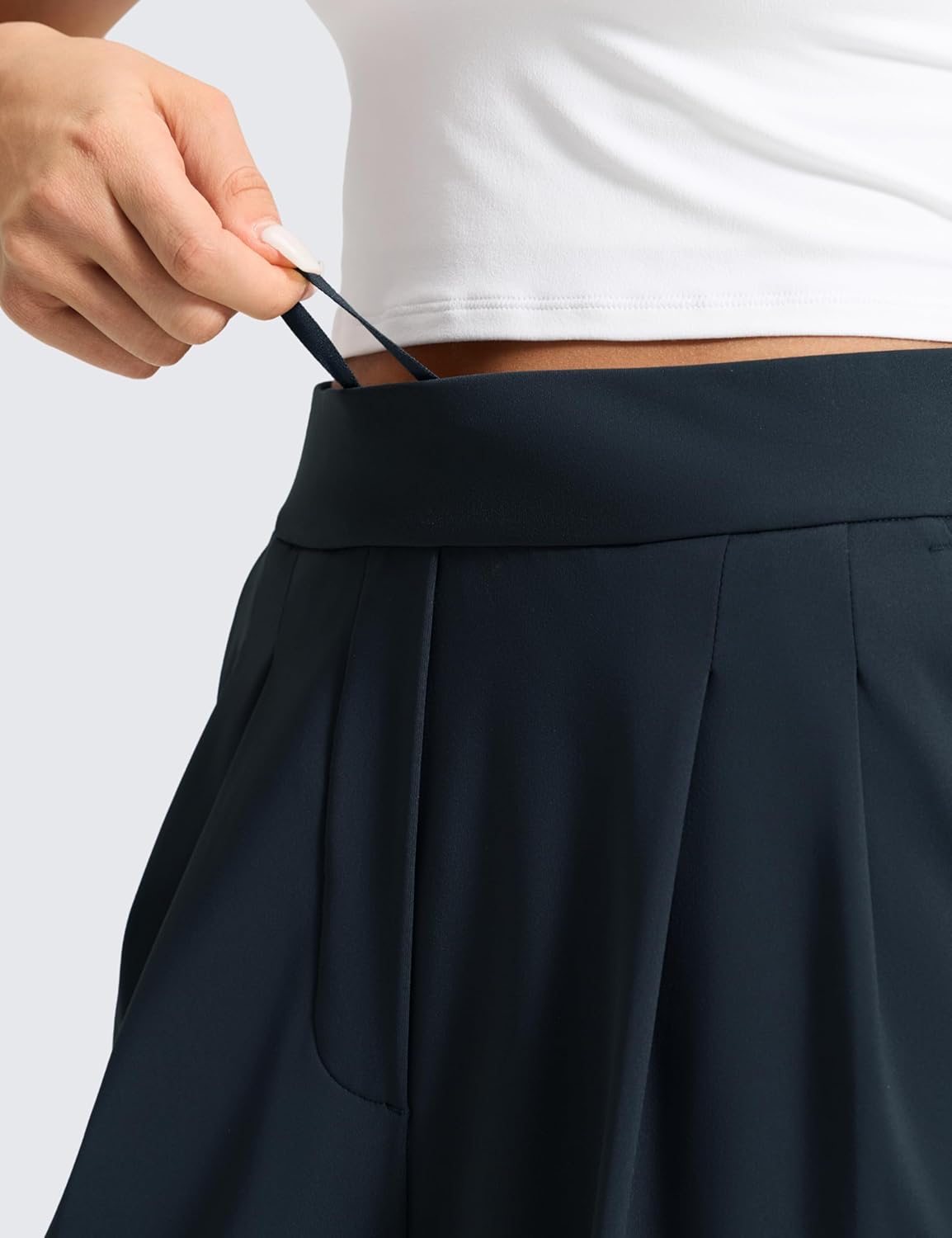 CRZ YOGA 4-Way Stretch Wide Leg Work Pants for Women 29" - Bussiness Casual Trousers with Pockets - Image 4