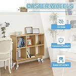 PATIKIL 2 Inch Caster Wheels, 4 Pcs Swivel Casters with Break 0.6" U Bracket Opening 55 Lb Capacity Per Caster for Furniture Office Chairs Carts and Cabinets, Brown