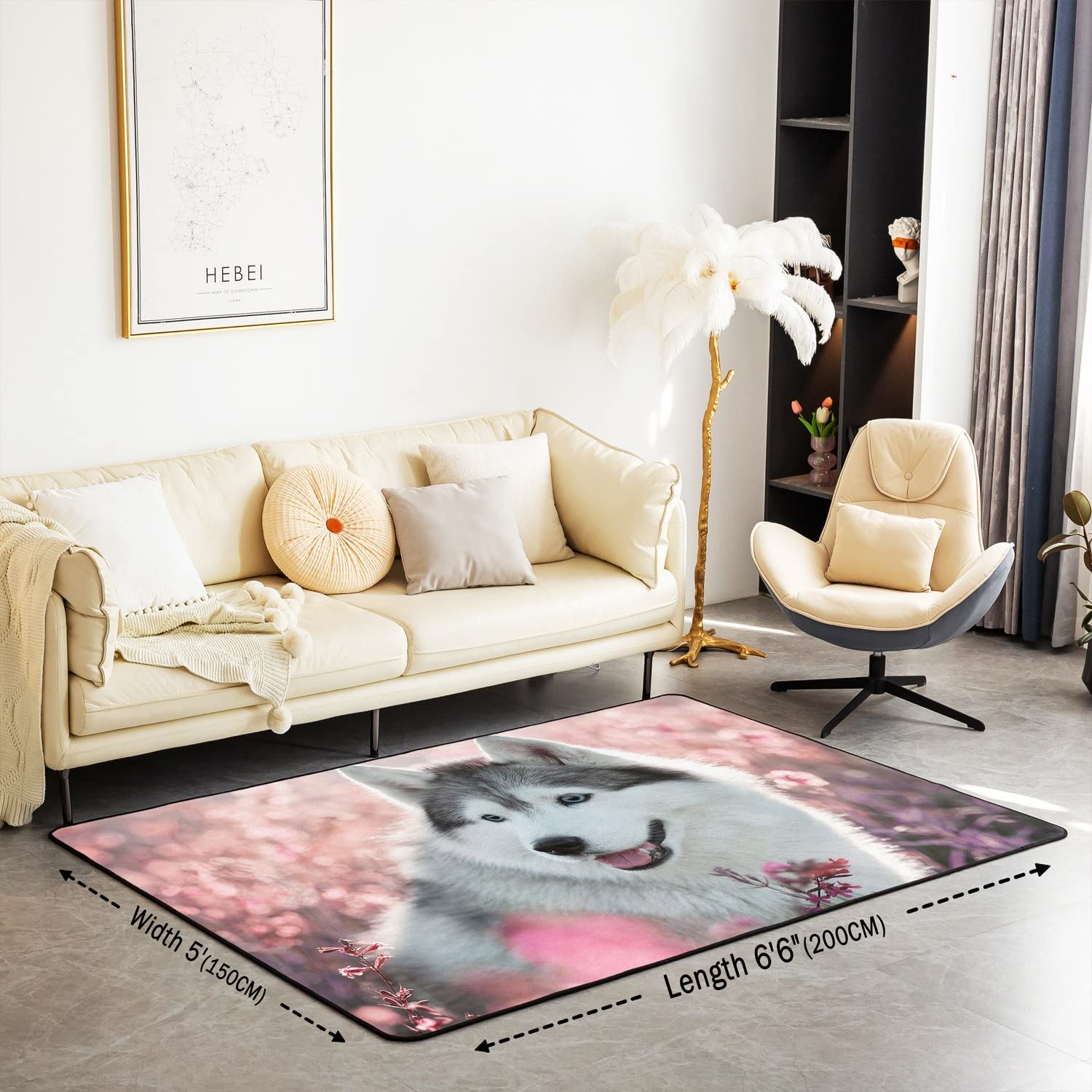 Tappeto Gaming Graffiti 160x200 Cm - Rosa, Antiscivolo, Lavabile, Per Camera Letto Gamer - Foto 5