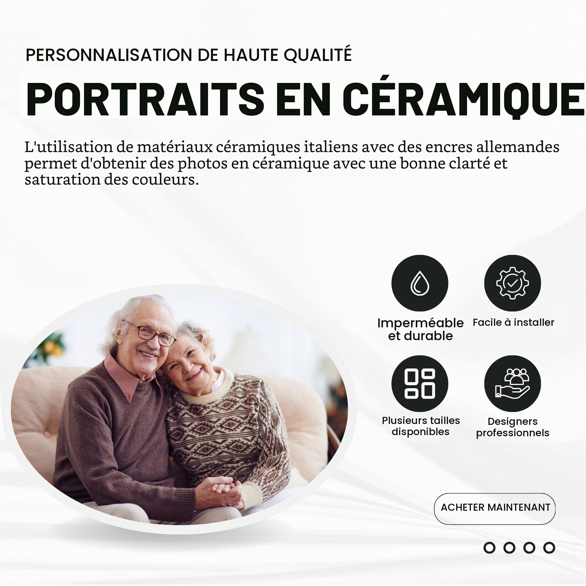Bethel Pierre commémorative en céramique, Plaque étanche et résistante à la décoloration pour tombes, Animaux domestiques, extérieurs ou intérieurs (Ovale)
