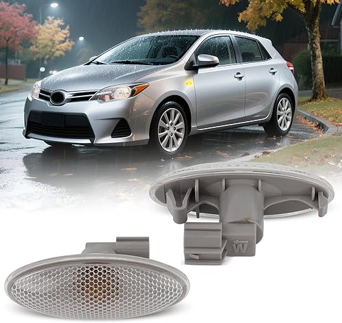 Miniatura 5 de Luz de marcador lateral de señal de giro, luz de marcador de montaje de guardabarros lateral, luz de señal de giro lateral ámbar compatible con