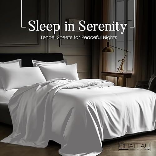 Miniatura 6 de Juego de sábanas de bolsillo profundo California King, sábanas refrescantes de eucalipto, naturalmente refrescantes e hipoalergénicas, sábanas