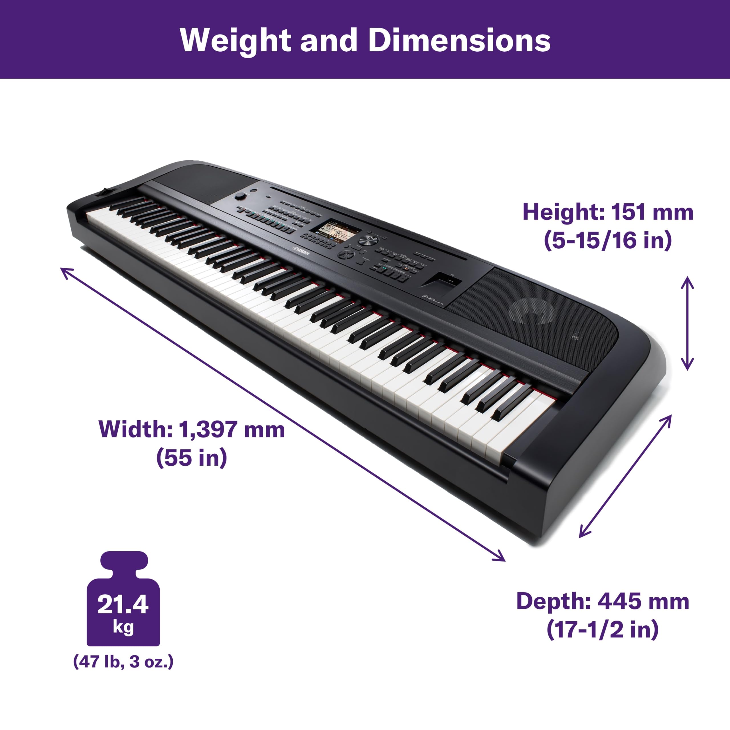 かのん Piano Digital DGX 670 Preto 88 Teclas com Fonte Bivolt Yamaha
