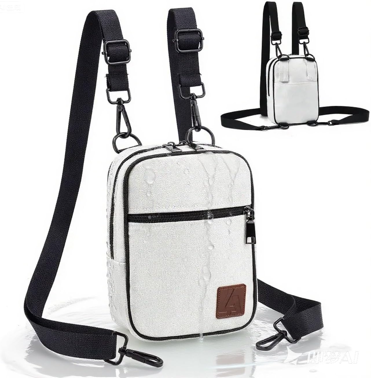 LVYOUME Convertible Crossbody Bag for Men/Women,Adjustable Waist/Shoulder/Backpack with 2/3 Strap,Everyday Essentials Carrier