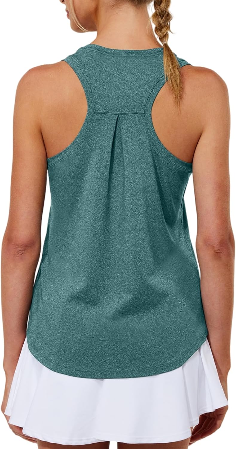 Workout Tank Tops for Women Racerback Tops Sleeveless Running Shirts Loose Fit Athletic Gym Quick Dry Exercise