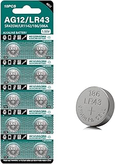 10pcs LR43 Button Batteries 1.5V Alkaline Stable Power Supply for Gadgets and Accessories Replace AG12/SR43W/SR43/386