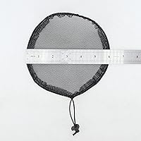 Vista 2 de BTWTRY 3 piezas de red de cola de caballo de tejido negro con cordón elástico base elástica para hacer pelucas de cola de caballo afro para mujeres