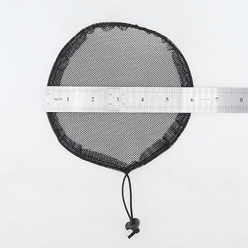 Miniatura 2 de BTWTRY 3 piezas de red de cola de caballo de tejido negro con cordón elástico base elástica para hacer pelucas de cola de caballo afro para mujeres