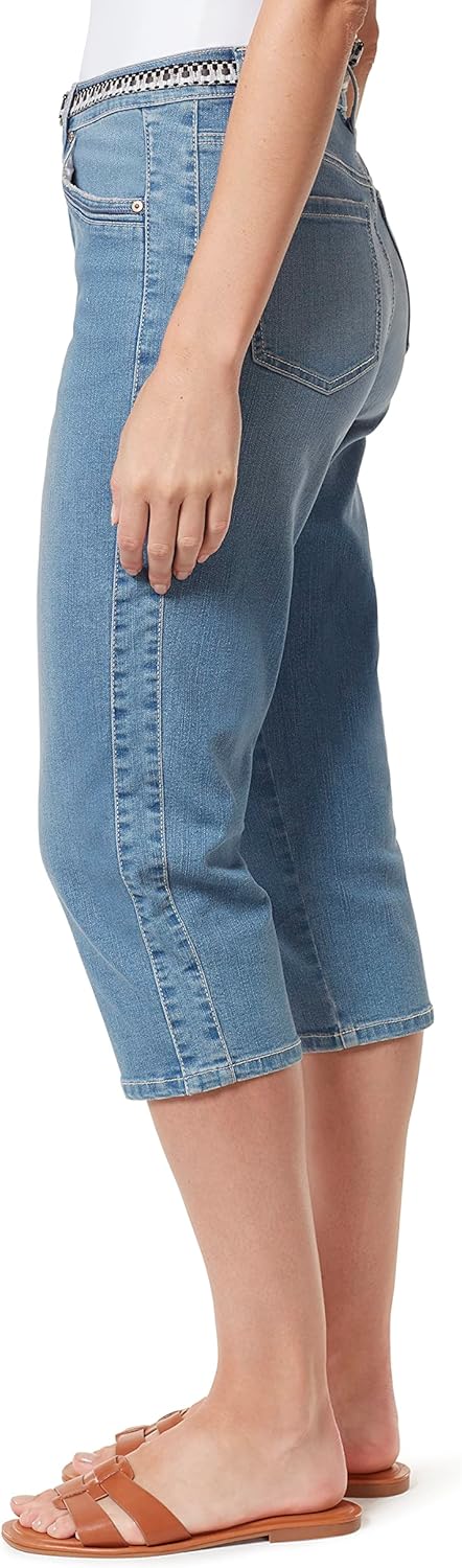Gloria Vanderbilt Women's High Rise Belted Capri Standard - Image 2