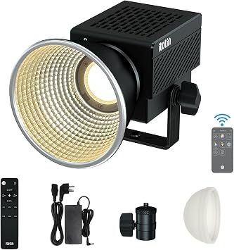 PIXEL Bi-Color Portable LED Video Lighting 60W COB Continuous Output Lighting, Bowen Mount, CRI96, TLCI97, 2.4G/ BT App Control, for Studio, Video Recording