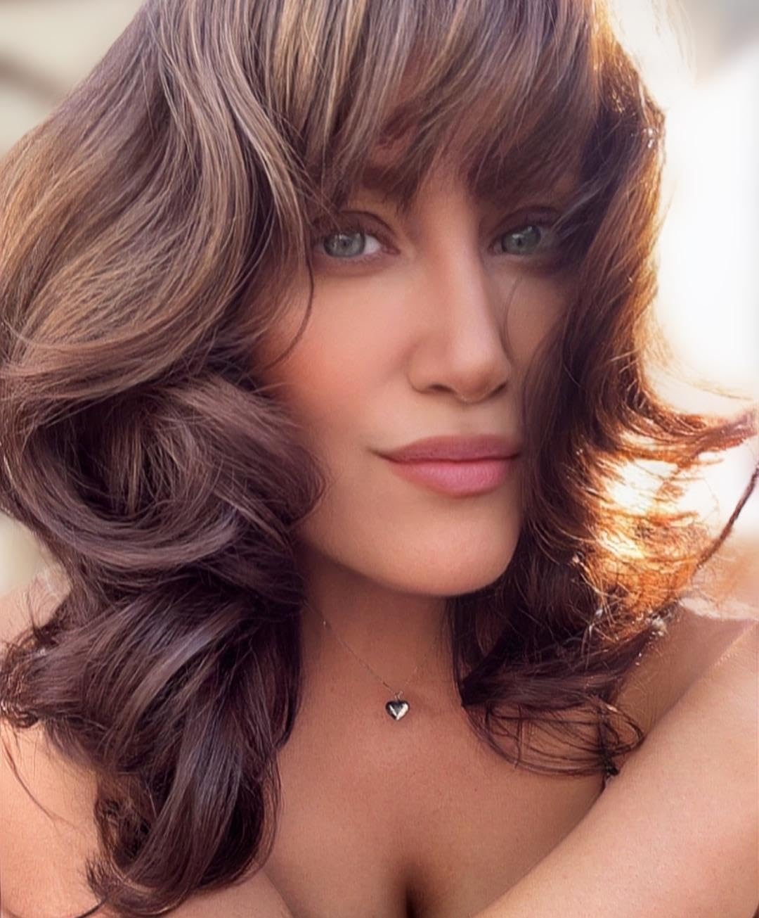 18K gold plated Love engraved heart pendant necklace with 15.5 inch Cuban link chain alternating with flat chain - Image 8