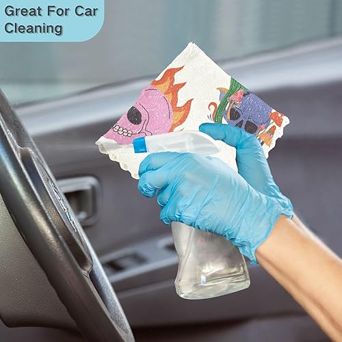 Miniatura 7 de Hand Drawn Cute Skull Snake Microfiber Drying Towel Kitchen Decor Tea Towels Absorbent Absorbent Dish Towels for Kitchen Hand Towels Kitchen