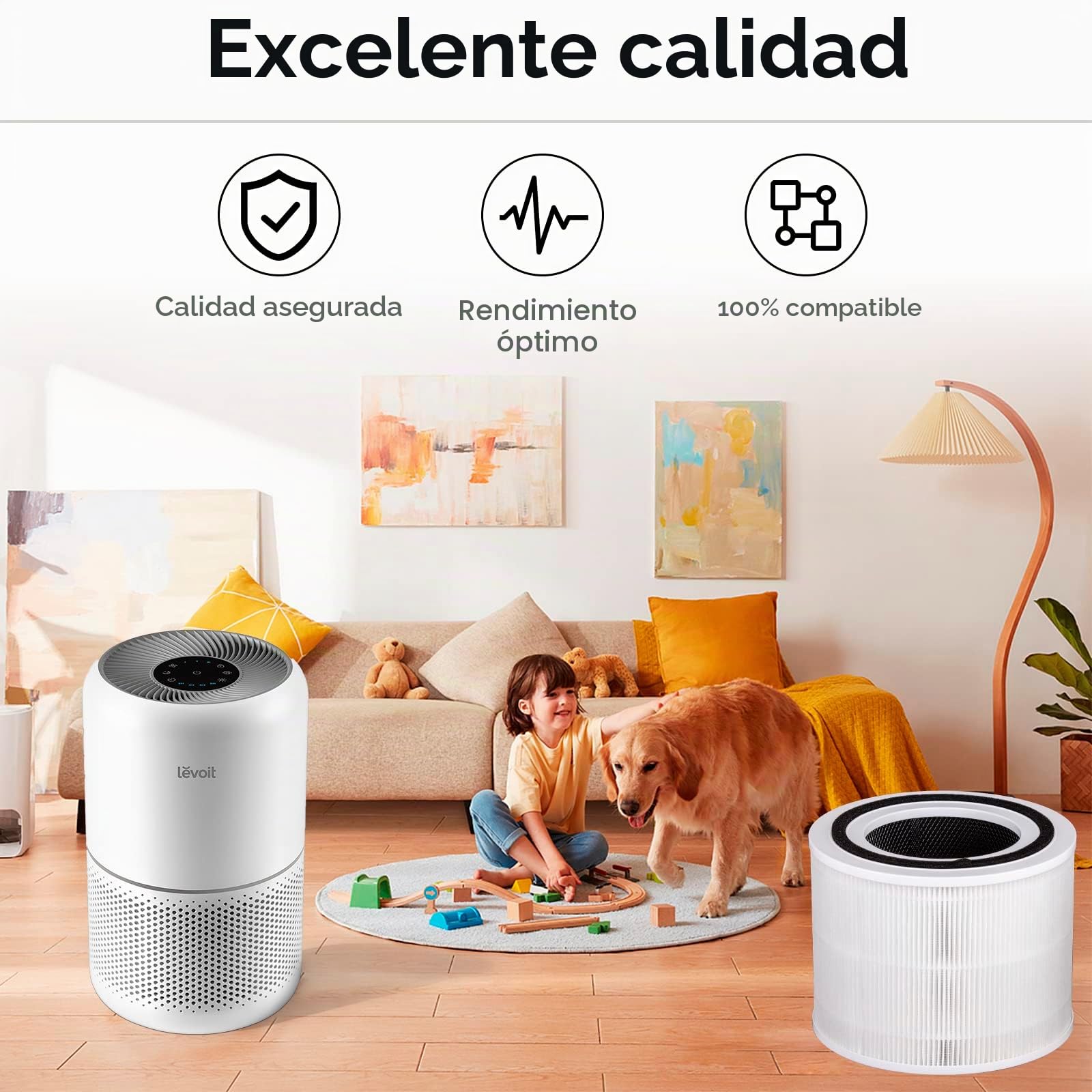 (3 piezas) Core 300S Core 300 Filtro de repuesto para purificador de aire LEVOIT Core 300 y Core 300S, filtro H13 True Hepa, filtros de carbón activado 3 en 1, en comparación con # Core 300-RF