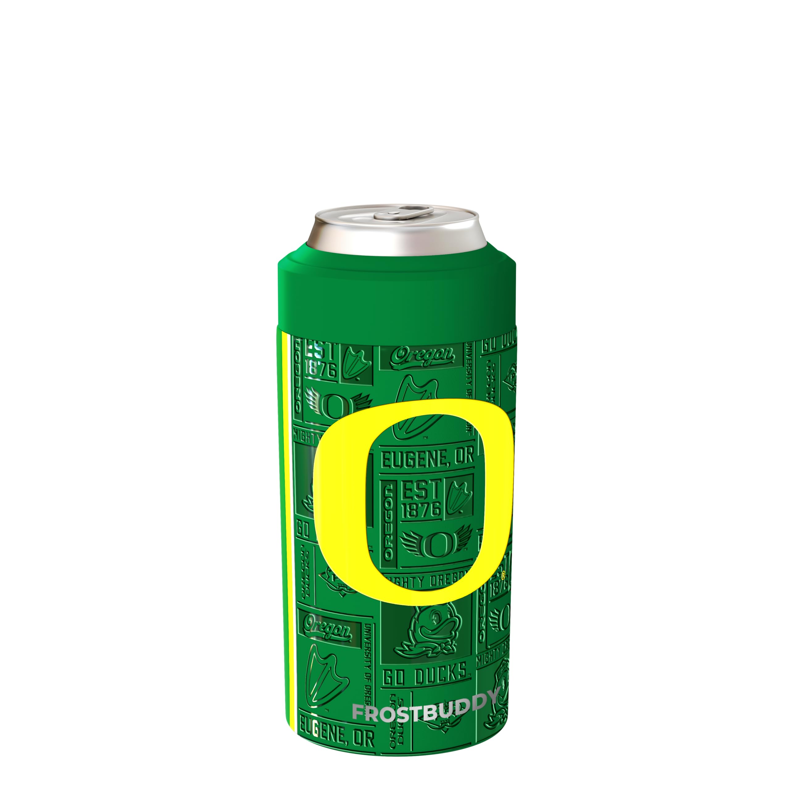 Frost Buddy Universal Can Cooler - Slim Cans, 12/16oz (Oregon Ducks | 3D)