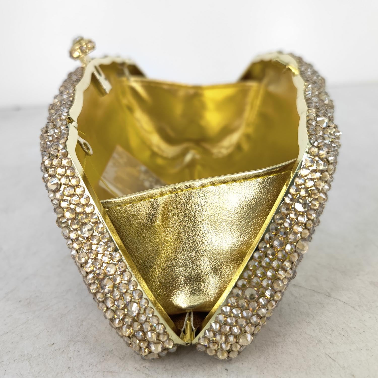 Boutique De FGG Pochette da donna con strass, mini borsetta da sera, per feste, balli studenteschi