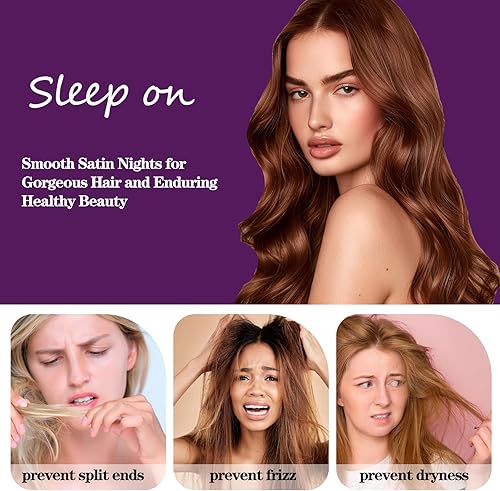 Vista 85 de Funda de almohada de satén para cabello y piel, más suave que la funda de almohada de seda de morera, 1 paquete, funda de almohada de satén con Rosa