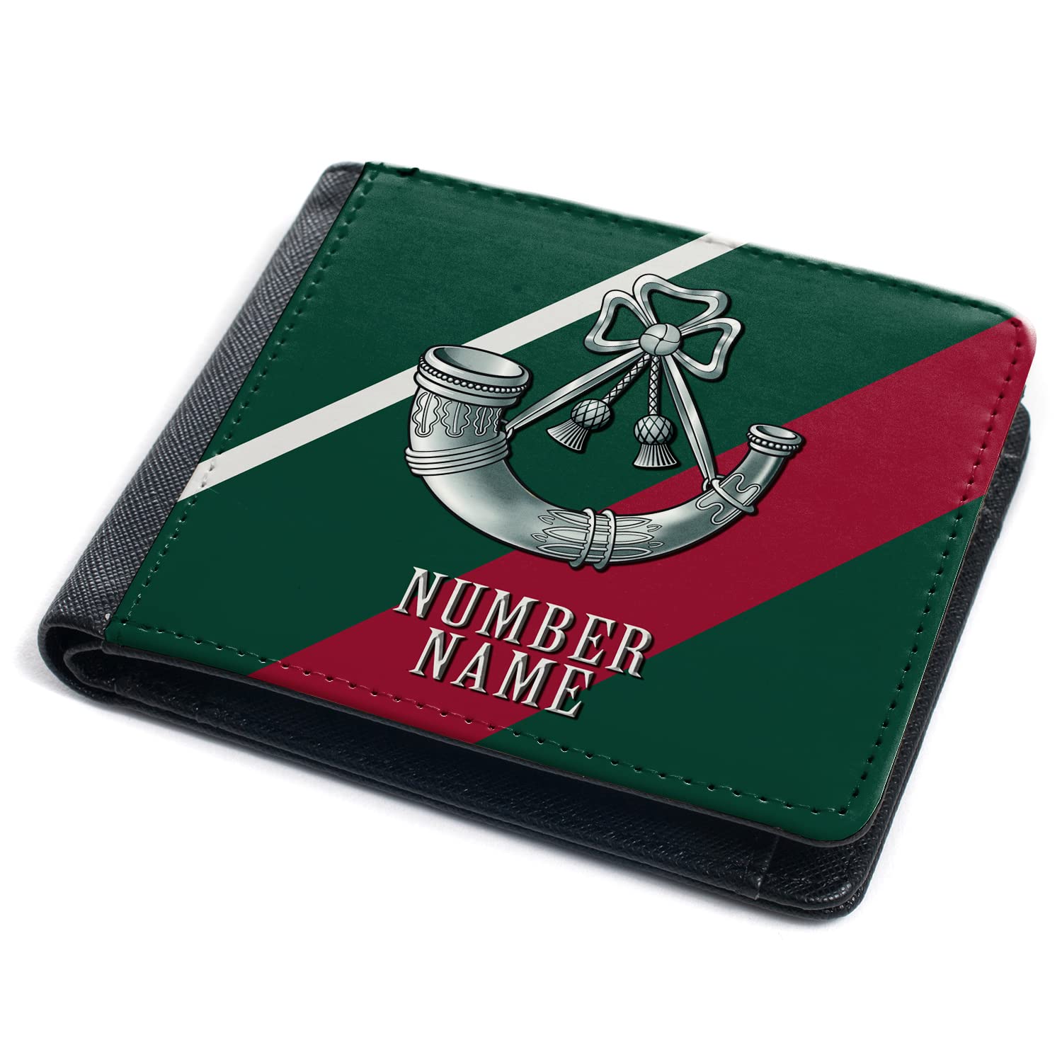 KRAFTYGIFTS Personalised Veteran Wallet The Light Infantry Bi Fold Coin Card Holder British Military Remembrance Official Army Dad Grandad Birthday Fathers Day Gift TRW30